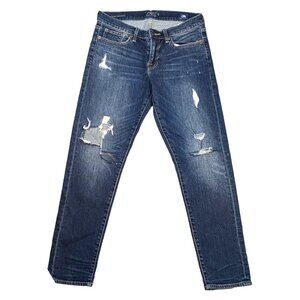 Lucky Brand Jeans Womens 6/28 Blue Slim Boyfriend Trashed ORTA Denim SIENNA Y2K